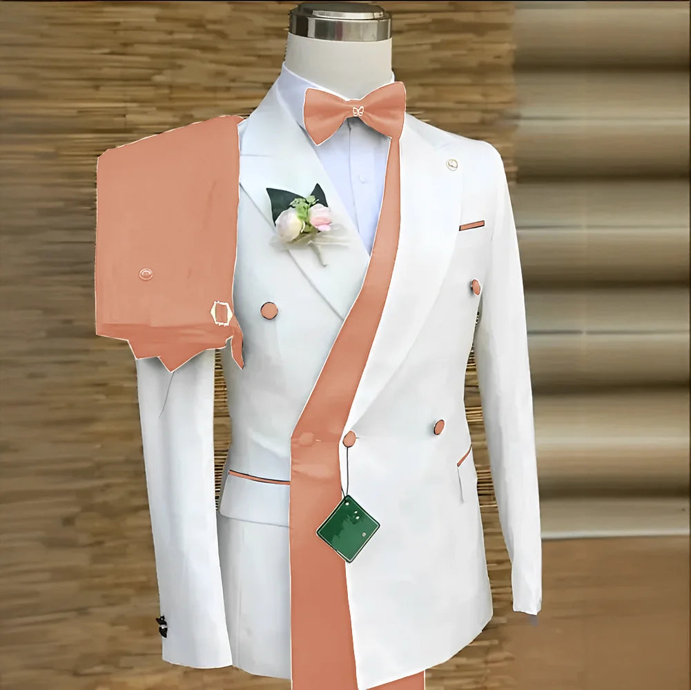 Costume de Mariage Ample Fnoexw – Style Formel, Confort Coton &amp; Braguette à Boutons