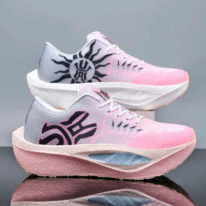 Marathon Men Running Shoes Carbon Board Sports Breathable Comfortable Athletic Air Cushion Women's Lightweight Nonskid Sneakers