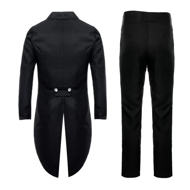 Costume Queue-de-Pie Homme "Classic Tuxedo" – Style Gothique &amp; Formel