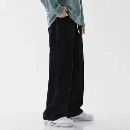 Jean Coupe Droite Ample à Taille Élastique – Style Décontracté &amp; Confort Toutes Saisons