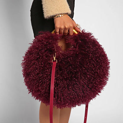 Cabas en Fausse Fourrure – Style Tendance Y2K