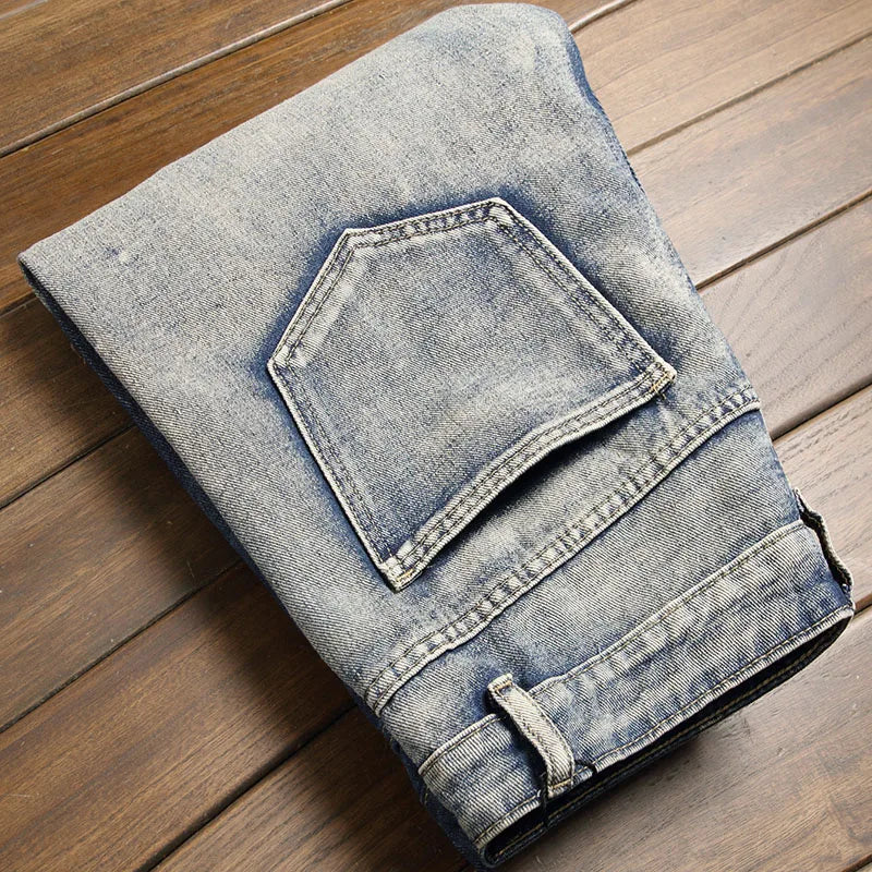 Jean Slim Classique en Denim Rigide – Style Casual Épuré &amp; Confort Toutes Saisons