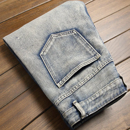 Jean Slim Classique en Denim Rigide – Style Casual Épuré &amp; Confort Toutes Saisons