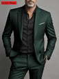 2 Pieces Extra Large Size Suits For Men Wedding Groom Tuxedos Prom Sets Business Male Blazer Trajes De Hombre