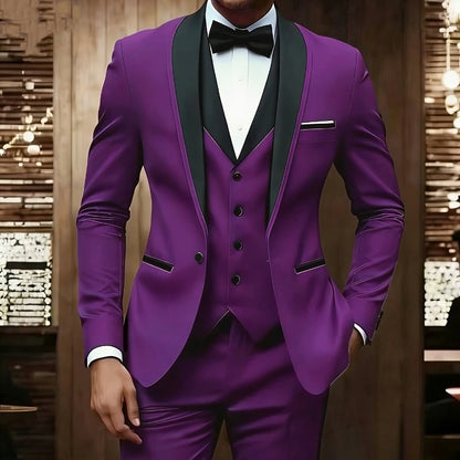 Costume de Mariage Formel Homme TTXI – Simple Boutonnage, Coupe Élégante &amp; Tissage Premium