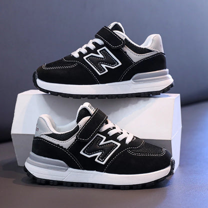 Children's Sneakers Kids Fashion Design White Non-slip Casual Shoes Boys Girls Hook Breathable Sneakers Toddler Outdoor Shoes