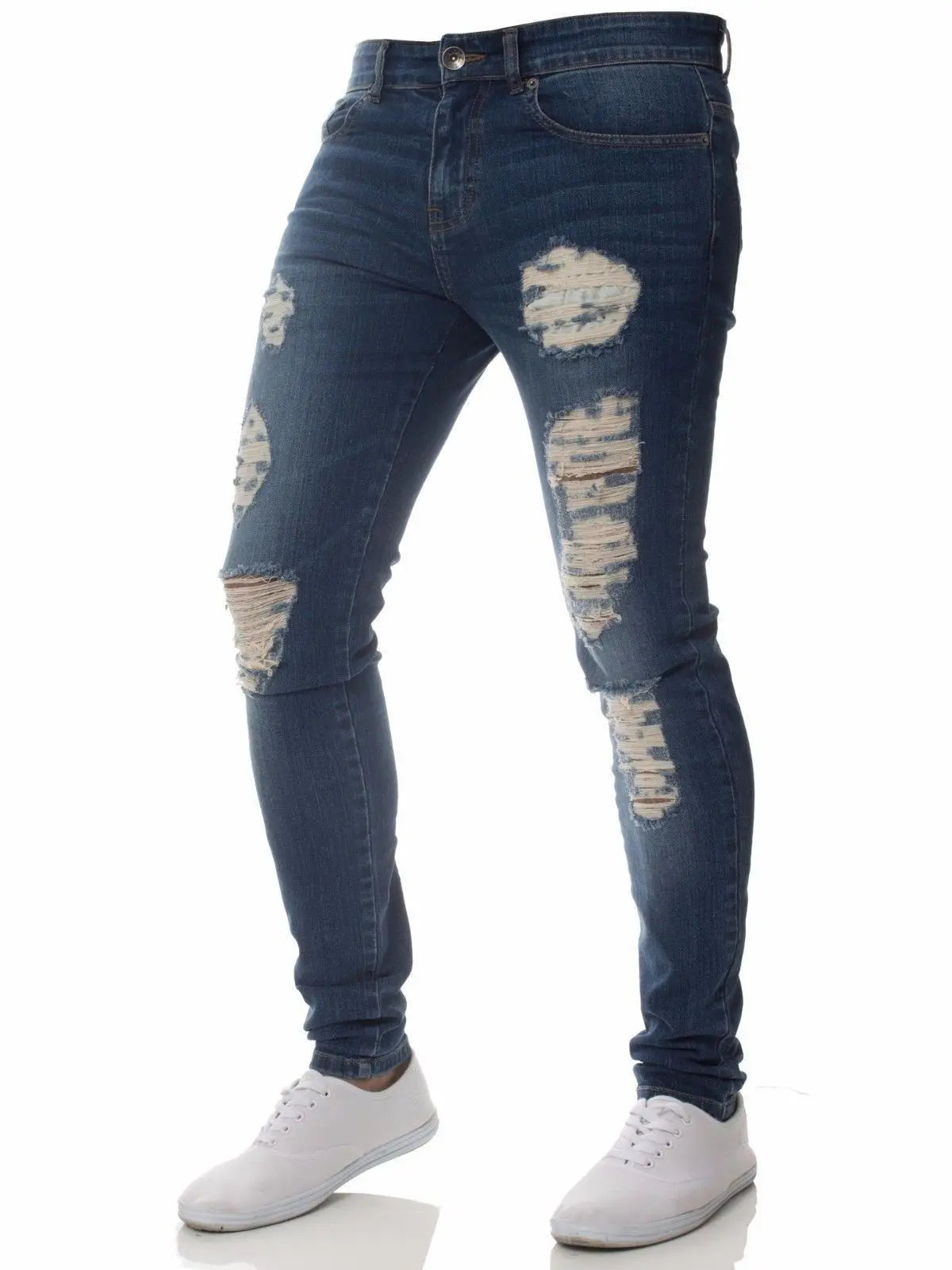 Jean Coupe Pencil en Denim Premium – Style Casual, Taille Basse &amp; Délavage Clair