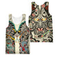 Samurai Oni Mask Tattoo 3D All Over Printed Men vest Summer Harajuku Sleeveless T-shirt Unisex Casual Polyester Tank Tops