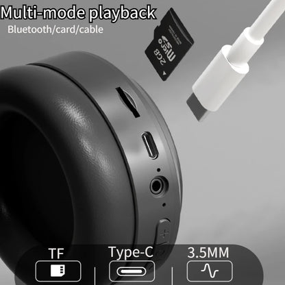 Over-Ear Hi-Fi Stereo M5 Headsets Wireless Bluetooth 5.3 Headphones Sports Gaming Earphones Support TF/AUX Noise Reduction