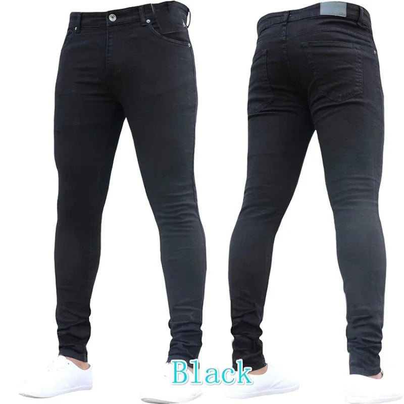 Jean Coupe Pencil en Denim Premium – Style Casual, Taille Basse &amp; Fini Adouci