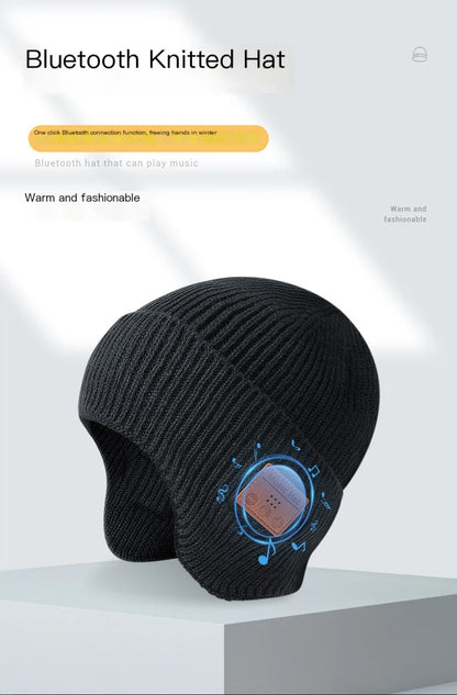Wireless Bluetooth Earphone Hat Headset Rechargeable With Microphone Light  Weight Removable Keep Warm Listen Music Headphone
