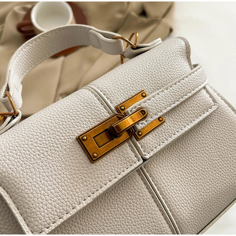 Brand Luxury Trapezoidal Clutch Bag Hardware Lock Design Square Bag Fashion Shoulder Handbag Crossbody Women Evening Clutches