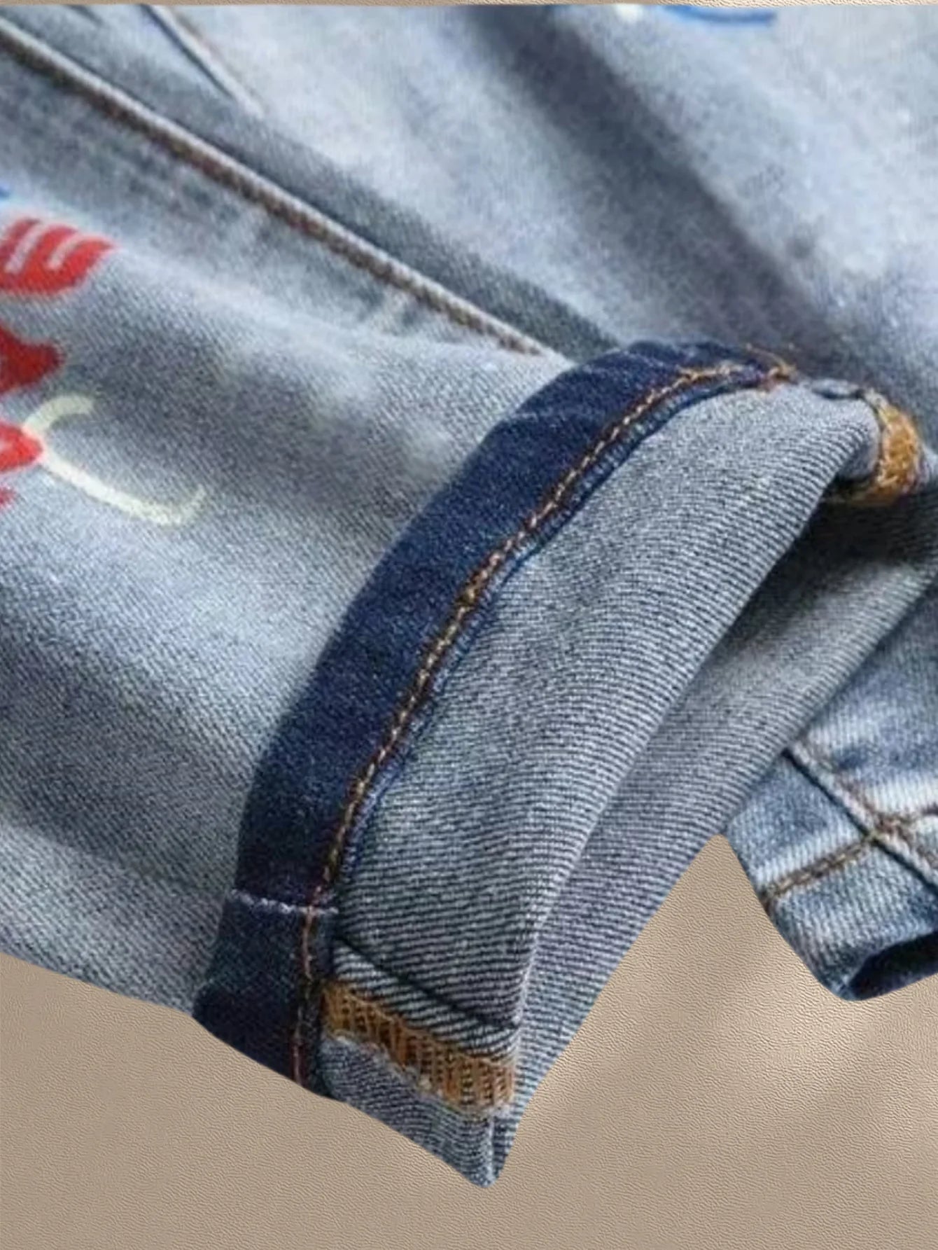 Jean Slim High Street KING JEANS – Motif Abstrait, Appliques &amp; Confort Stretch