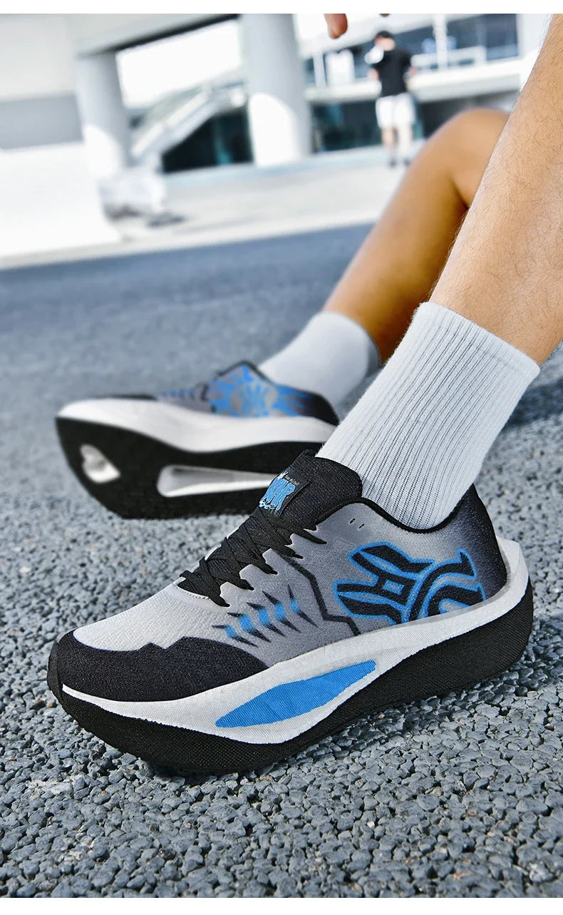 Marathon Men Running Shoes Carbon Board Sports Breathable Comfortable Athletic Air Cushion Women's Lightweight Nonskid Sneakers