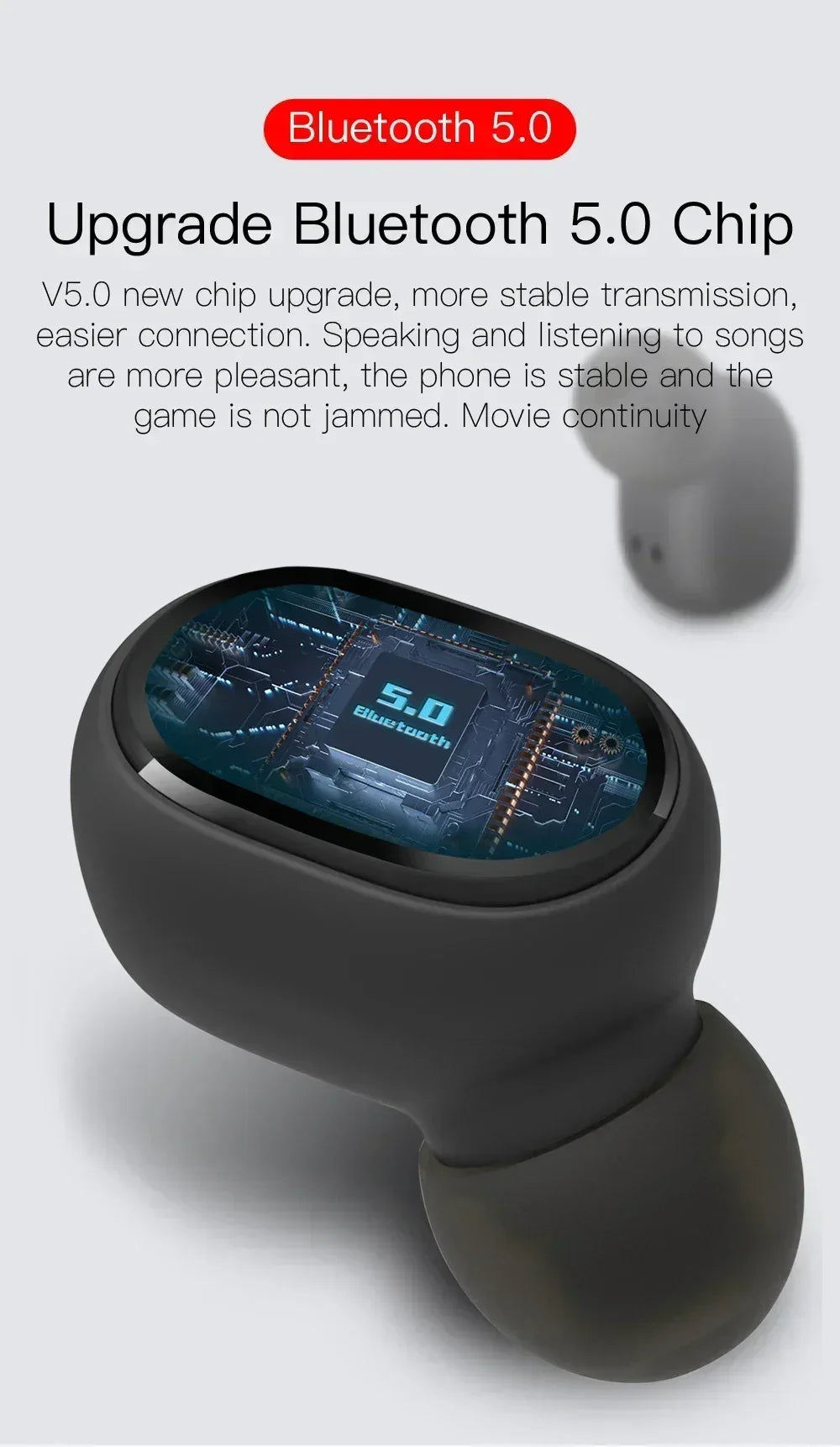 E6S Wireless Bluetooth Earphones TWS Bluetooth Headset Wireless Earbuds Noise Canceling Earphones with Microphone Headphones
