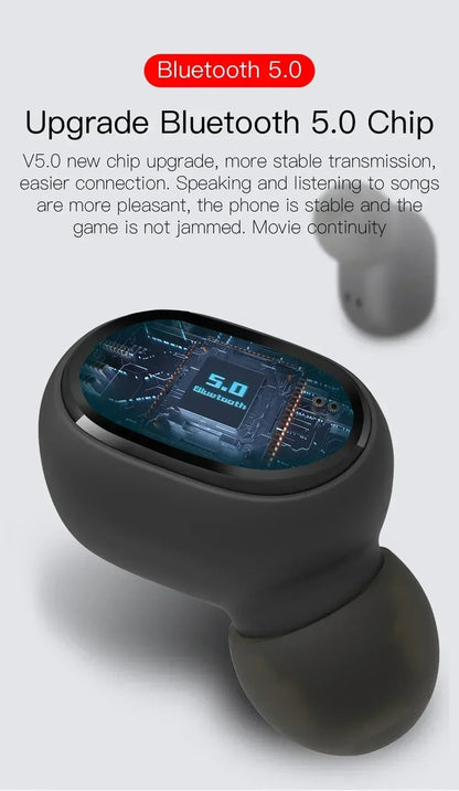 E6S Wireless Bluetooth Earphones TWS Bluetooth Headset Wireless Earbuds Noise Canceling Earphones with Microphone Headphones