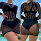 Fishnet Short Dress Sexy Lingerie For Women Wrap Hip Skirt Babydoll Sleepwear Fishnet Short Net Skirt Sexiest Slim Mini Dress