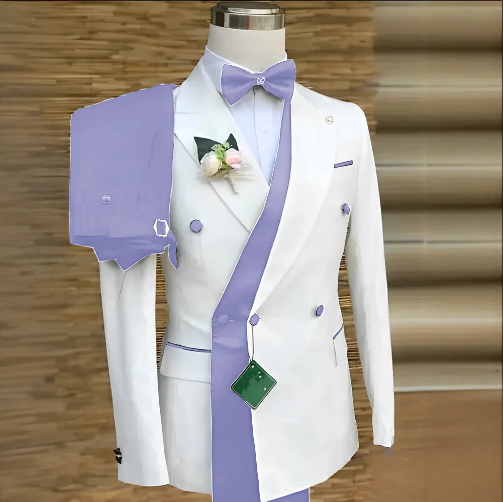 Costume de Mariage Ample Fnoexw – Style Formel, Confort Coton &amp; Braguette à Boutons