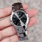 2pcs Couples Dial Cutting Quartz Watch Business Fashion Analog Calendar Wrist Watch Valentines Gift For Men Women Date Watch