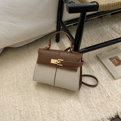 Elegant Versatile Ladies Crossbody Bag Handbag  Bag Fashionable Outgoing Small Handle Bag Commuting Style Detachable Strap