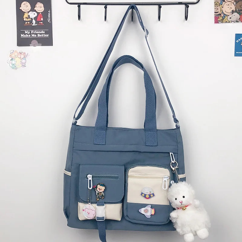 New Canvas Women Handbags Messenger Bag Youth Ladies Fashion Shoulder Tote Bag Versatile Female Crossbody Bags Pouch Pack Bolsas