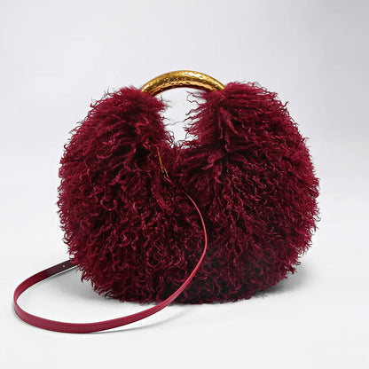 Cabas en Fausse Fourrure – Style Tendance Y2K