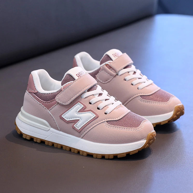 Children's Sneakers Kids Fashion Design White Non-slip Casual Shoes Boys Girls Hook Breathable Sneakers Toddler Outdoor Shoes