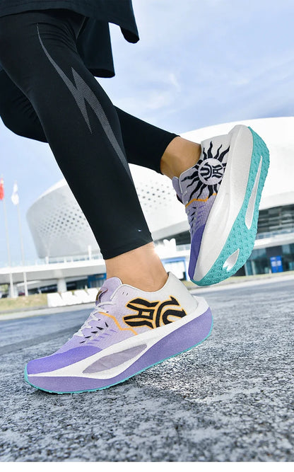 Marathon Men Running Shoes Carbon Board Sports Breathable Comfortable Athletic Air Cushion Women's Lightweight Nonskid Sneakers