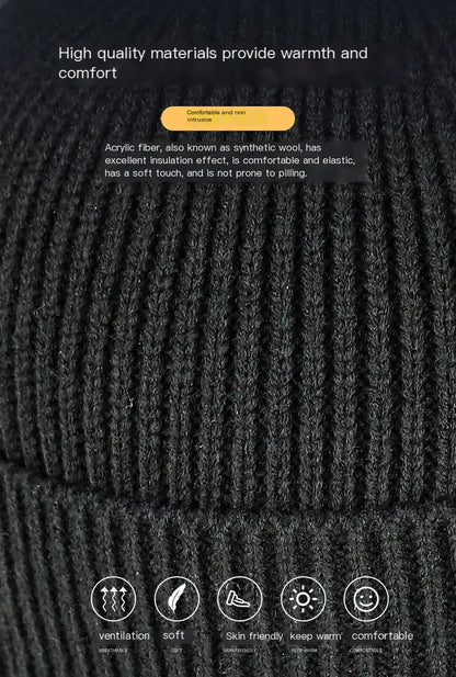 Wireless Bluetooth Earphone Hat Headset Rechargeable With Microphone Light  Weight Removable Keep Warm Listen Music Headphone