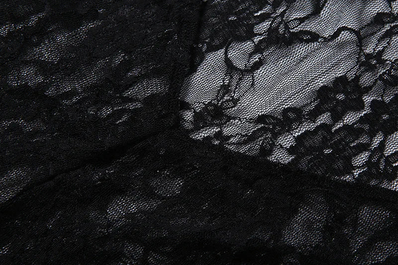 Combinaison Slim en Dentelle Ajourée – Élégance "High Street" par Foamlina