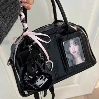 New Y2K Harajuku Shoulder Bag Women Korean Transparent Ita Bag Crossbody Bag Female Japanese Designer Trend Handbag Purse