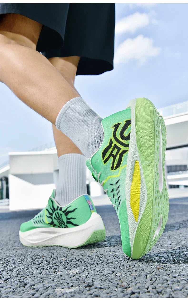 Marathon Men Running Shoes Carbon Board Sports Breathable Comfortable Athletic Air Cushion Women's Lightweight Nonskid Sneakers