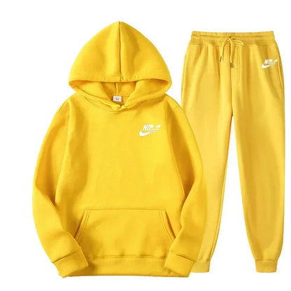 Ensemble Sport Co-ords Hoodie &amp; Pantalon – Style Preppy, Confort Élastique &amp; Toutes Saisons