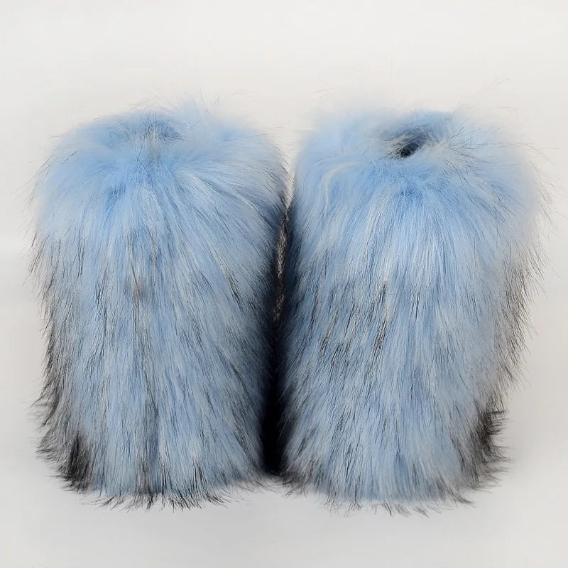 Bottes de Neige de Luxe en Fausse Fourrure EAEOVNI – Chaleur, Style &amp; Confort Gothique Chic