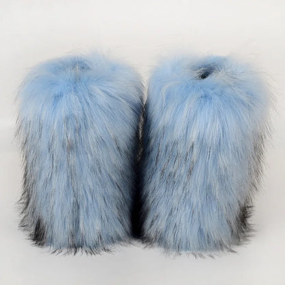 Bottes de Neige de Luxe en Fausse Fourrure EAEOVNI – Chaleur, Style &amp; Confort Gothique Chic