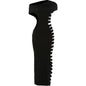 Kliou Sexy Hollow Design Long Dress Woman Skew Collar Off Shoulder Skinny High Waist Robe Midnight Club Party Fashion Vestidos