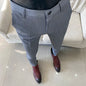 Spring 2026 Mens Casual Slim Fit Dress Pants Streetwear Suit Pants Men High Quality Office Pants All Match ankle Length Trousers
