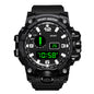 Fashion Men's Watch Sports Electronic Wristwatch Large dial Multifunctional Waterproof Luminous Alarm Kids Male's Military Watch