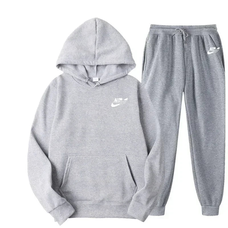 Ensemble Sport Co-ords Hoodie &amp; Pantalon – Style Preppy, Confort Élastique &amp; Toutes Saisons