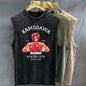 Men's Tank Top Anime Hajime No Ippo Graphic T-shirt Print Oversized Gym Clothing Vintage Wash Sleeveless Vest Womens Y2k Clothes
