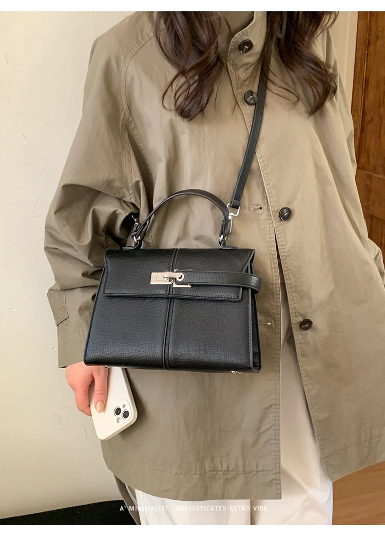 Elegant Versatile Ladies Crossbody Bag Handbag  Bag Fashionable Outgoing Small Handle Bag Commuting Style Detachable Strap