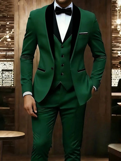 Costume de Mariage Formel Homme TTXI – Simple Boutonnage, Coupe Élégante &amp; Tissage Premium