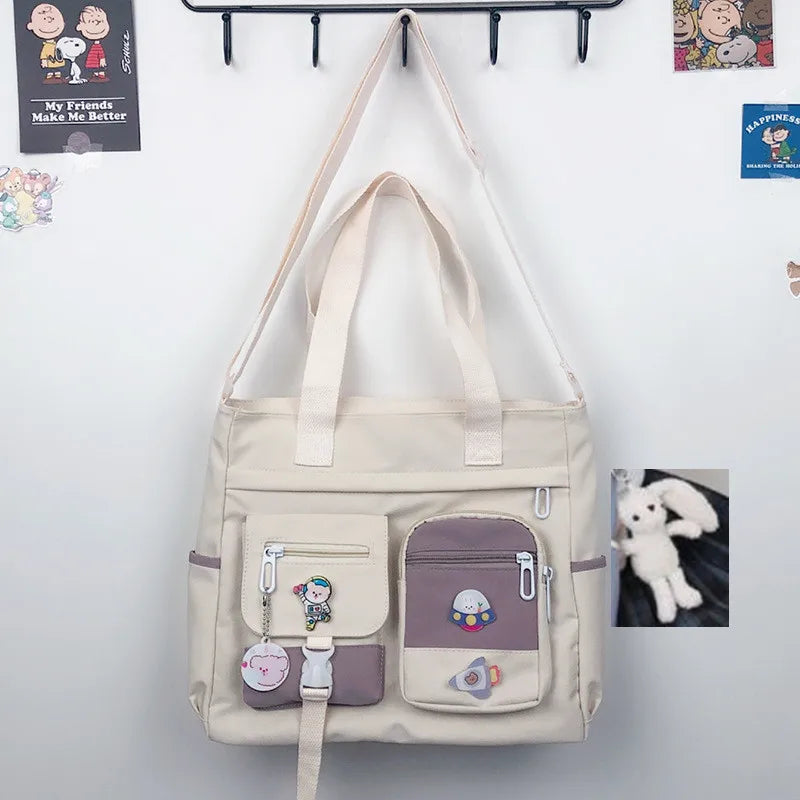 New Canvas Women Handbags Messenger Bag Youth Ladies Fashion Shoulder Tote Bag Versatile Female Crossbody Bags Pouch Pack Bolsas