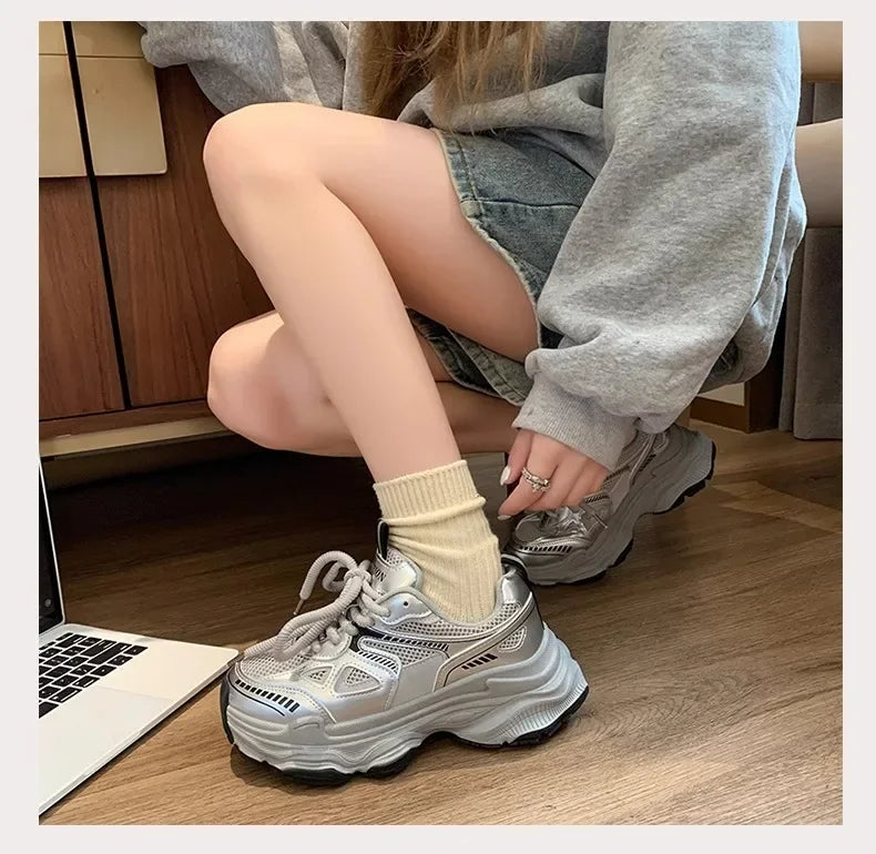 Sneakers Imperméables ROME YBQJOO 2025 – Confort Casual, Style Épuré &amp; Semelle Plat-Compensée