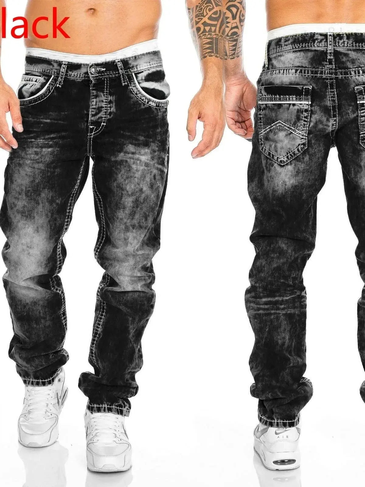 Jean Coupe Pencil en Denim Premium – Style Casual, Taille Basse &amp; Fini Adouci