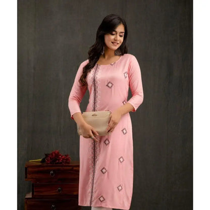 Women Kurt Casual Dress Long Sleeve Straight Casual Ethnic Flower Mandarin O-Neck Round Regular Size Design Suitable