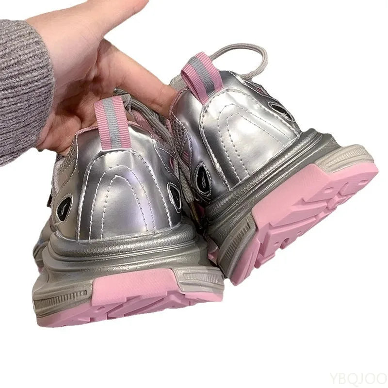 Summer new retro thick soled height increasing women's shoes casual comfortable sneakers fashionable versatile women's shoes
