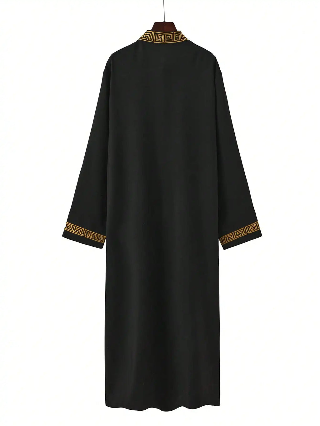 Muslim men's thobe long sleeves embroidered stand-up loose casual Saudi Arabia Islamic men's Abaya parties traditional clothing