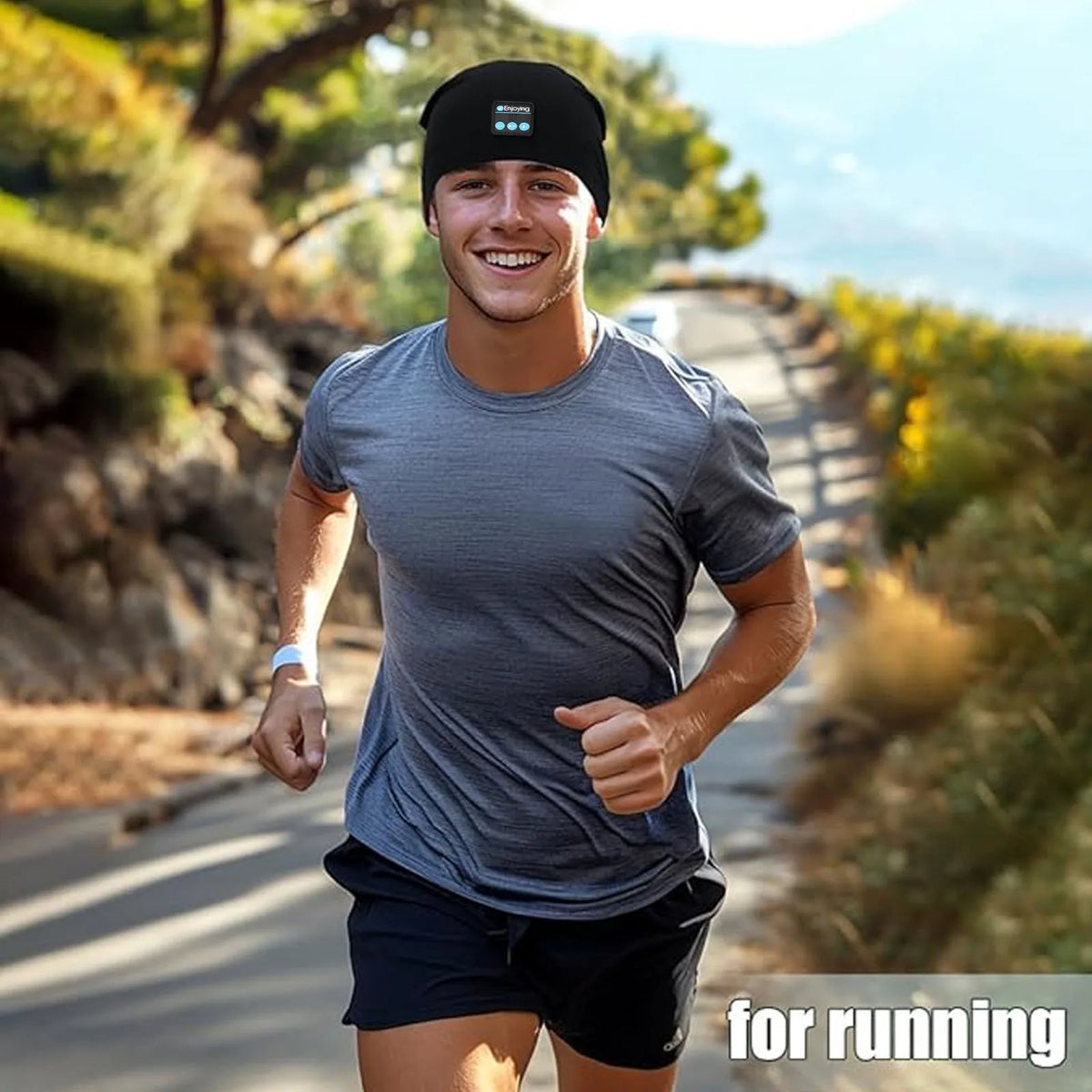 Wireless Stereo Bluetooth Headphone Summer Beanie Sleep Soft Cotton Cap Lightweight Running Earphone Headset Sports Music Hat