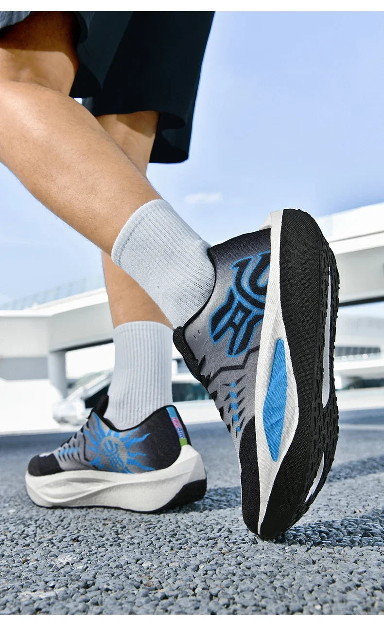 Marathon Men Running Shoes Carbon Board Sports Breathable Comfortable Athletic Air Cushion Women's Lightweight Nonskid Sneakers